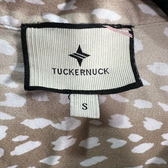 Tuckernuck Sleeveless Woman’s Charlie Shirt Dress Tan Antelope Print Size Small - Picture 8 of 8
